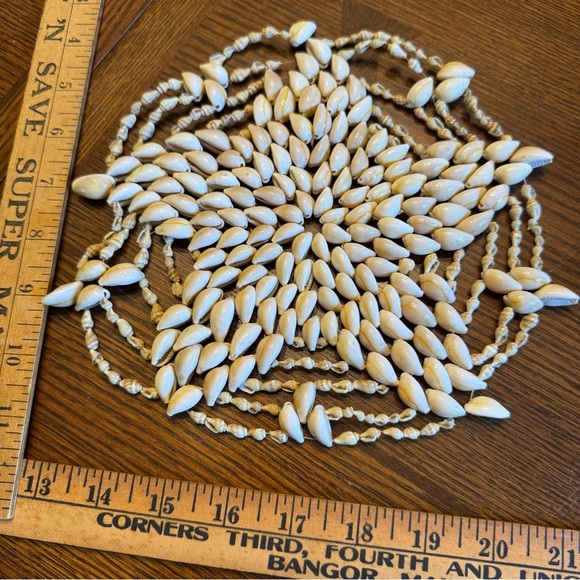 2X Vintage Seashell Trivet Doily Coastal handmade MCM MidCentury Lot - Picture 5 of 7
